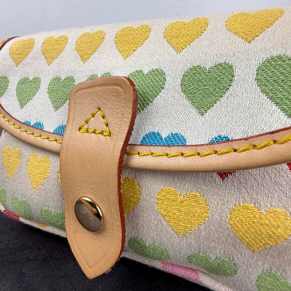 Y2K Dooney & Bourke Multicolor Hearts Wristlet – Leather Mini Purse - Picture 5 of 14